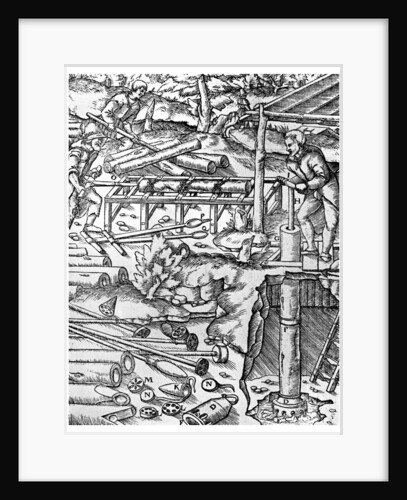 Making and using elm tree pumps to drain mines before the days of the steam engine by Anonymous
