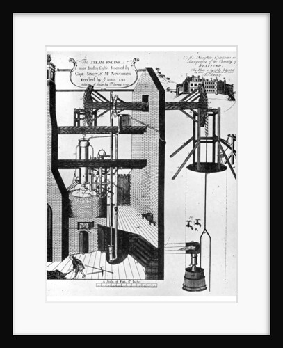 Newcomen's steam engine for draining mines by Anonymous