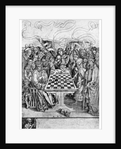 Chess: Death checkmating a king by Anonymous
