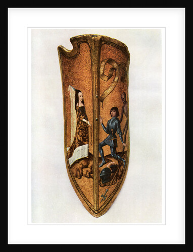 Chivalry and courtly love: Flemish parade shield by Anonymous