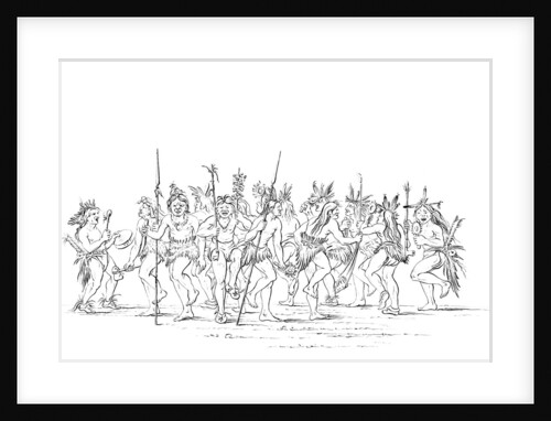 The Sioux tribe performing a beggar dance by Myers and Co