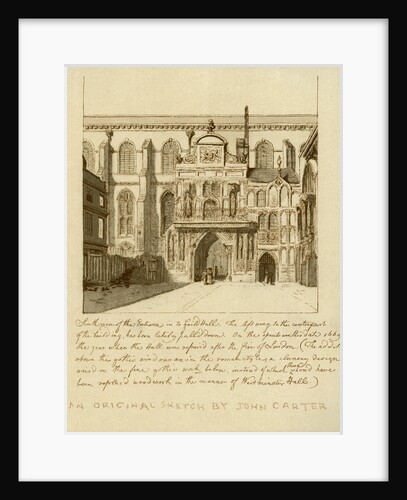South view of the entrance to Guildhall, City of London by William Griggs