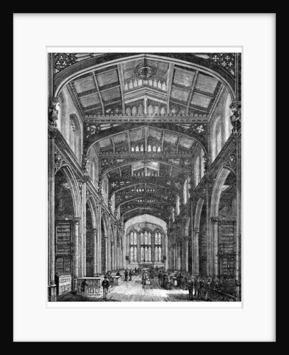 Interior of the Library, Guildhall, City of London by Anonymous