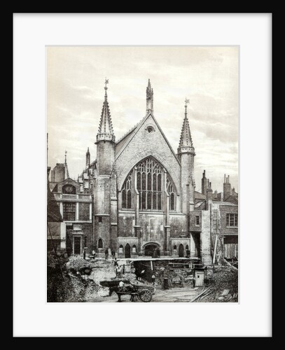 View of the east end of Guildhall and the Old Library, City of London by Anonymous