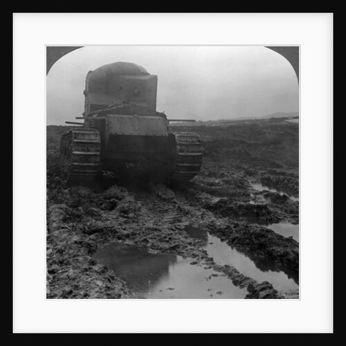 Whippet tank on a muddy battlefield, Morcourt, France, World War I by Realistic Travels Publishers