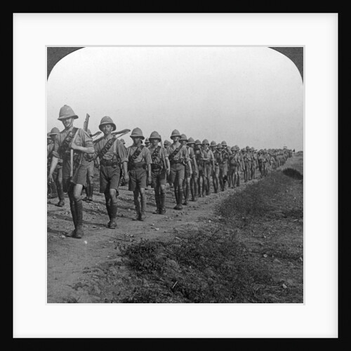 British soldiers marching through the desert to Baghdad, World War I by Realistic Travels Publishers