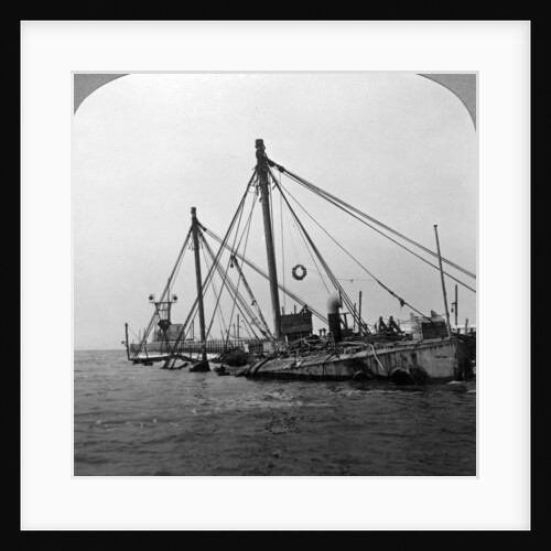 Sunken warship HMS Vindictive, Ostend, Belgium, World War I by Realistic Travels Publishers