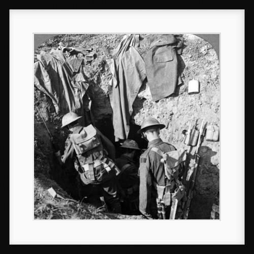 German dugout captured in the advance at Bapaume, France, World War I by Realistic Travels Publishers