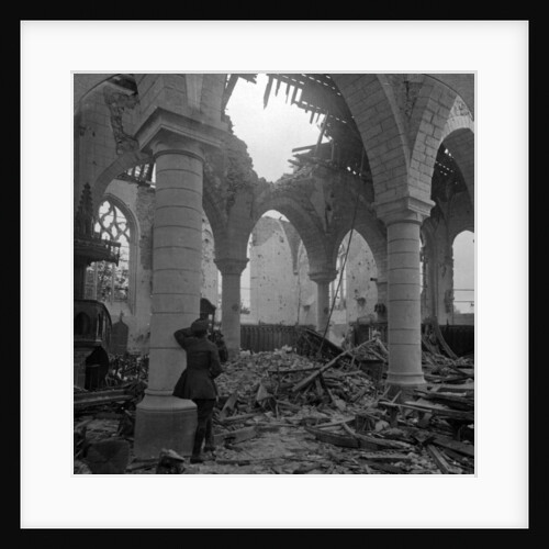 Church in ruins, Richebourg, France, World War I by Realistic Travels Publishers