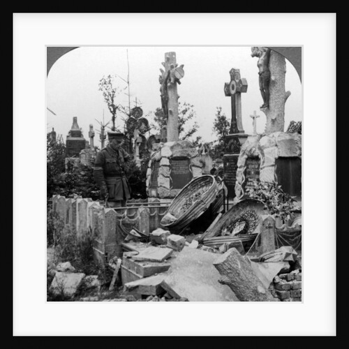 French graves smashed by German shell fire, France, World War I by Realistic Travels Publishers