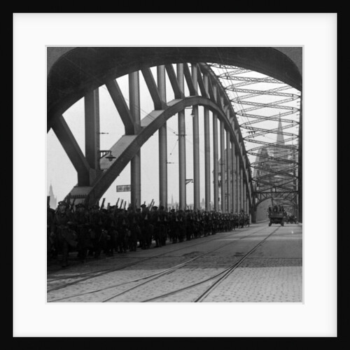 British troops crossing the bridge over the Rhine, Cologne, Germany by Realistic Travels Publishers