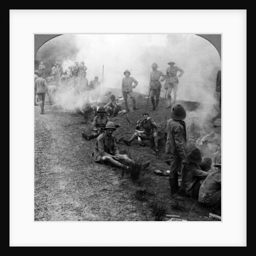 Early morning camp fires and breakfast, Persian Gulf, World War I by Realistic Travels Publishers