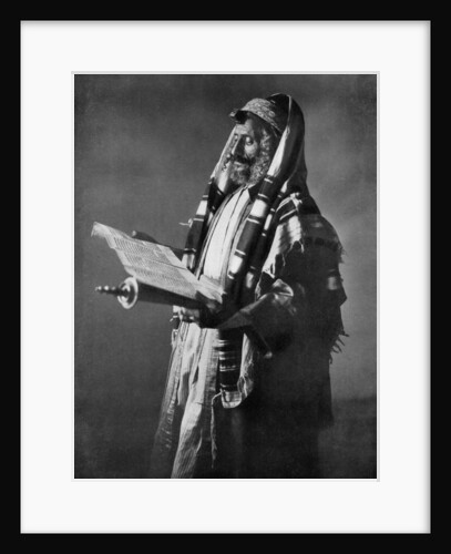 Rabbi reading the Law by The American Colony