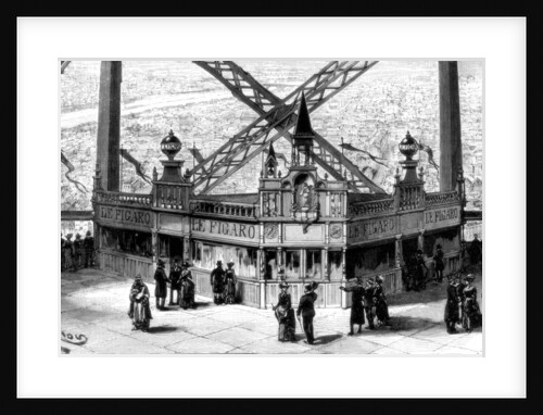The pavilion of the Figaro, on the second storey of the Eiffel Tower, Paris by Anonymous