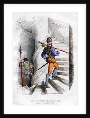 Officer of the guards, Garde du corps de la prévoté 1574-1589 by Felix Henri Emmanuel Philippoteaux