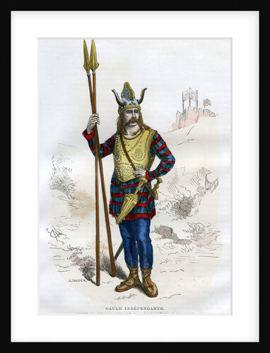 Gallic chief before the Roman conquest of Gaul, 1st century BC by A Tauxier