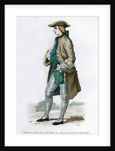 Gentleman in a hunting costume by Anonymous