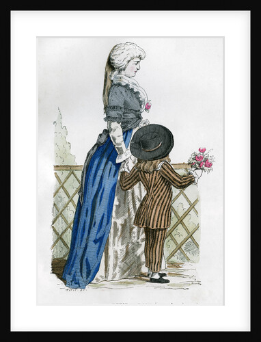 A young lady and a boy by Anonymous