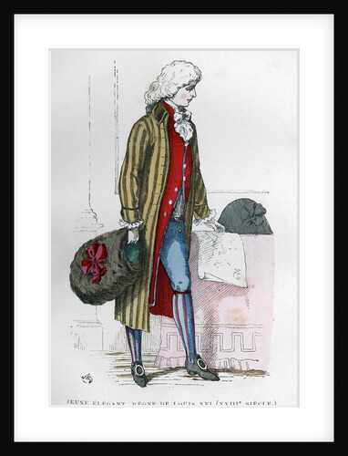 Young dandy in costume of the reign of Louis XVI by Anonymous