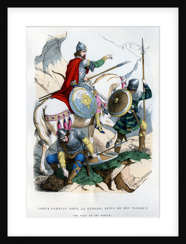 Frankish count leaving for war by Felix Henri Emmanuel Philippoteaux