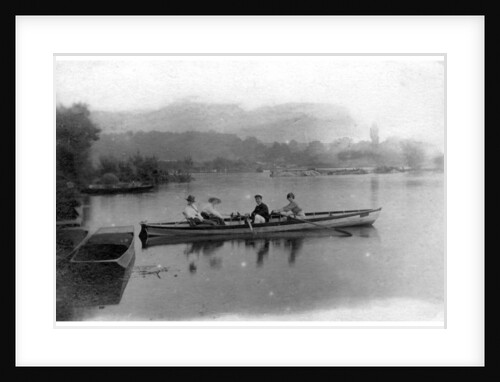 Rowing on a lake by Anonymous