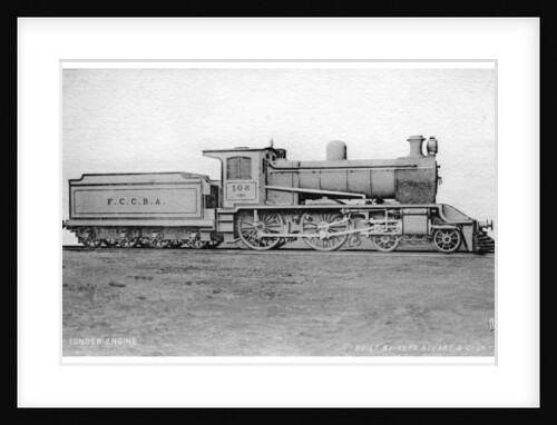 4-4-0 tender engine, steam locomotive built by Kerr, Stuart and Co by Raphael Tuck