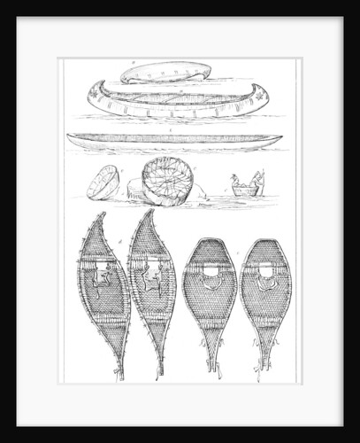 Sioux canoes and Chippewa snowshoes by Myers and Co