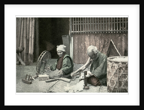 Spinning cotton, Japan by Anonymous