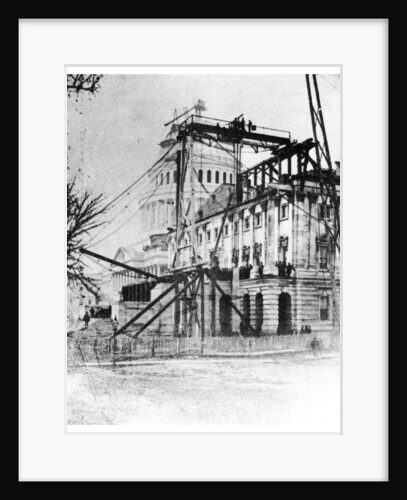 One of the wings of the Capitol near completion, Washington DC, USA by Anonymous