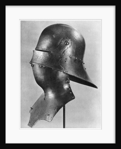 Visored sallet and bevor by Anonymous