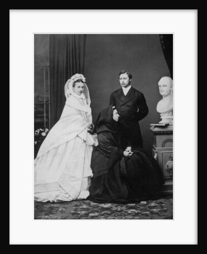 Queen Victoria with the Prince and Princess of Wales on the day of their marriage by Anonymous