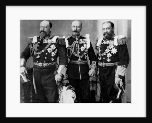The Prince of Wales and his brothers at the wedding of the Duke of York by W&D Downey