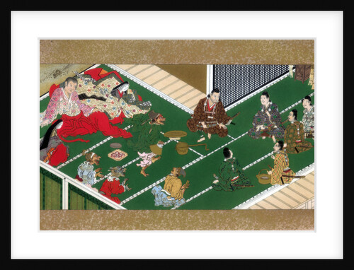 Raiko and his comrades before the demon robber by Anonymous