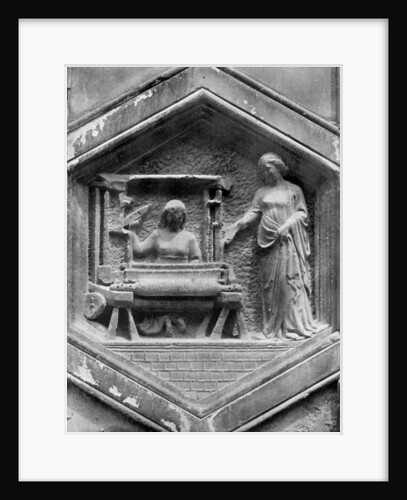 'The Art of Weaving', relief on the Duomo, Florence, Italy by Giotto