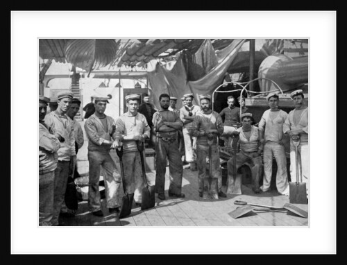 Some of the stokers of the battleship HMS Camperdown by Gregory & Co