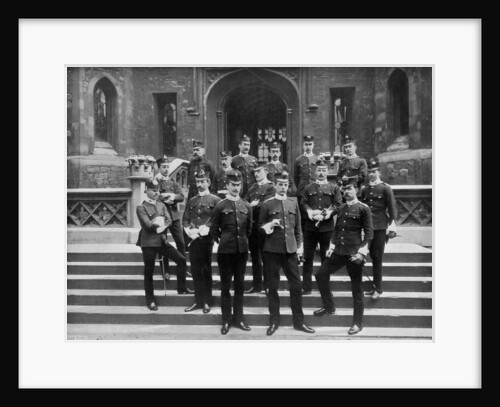 Officers of the 1st Suffolk Regiment at the Tower of London by WW Rouch