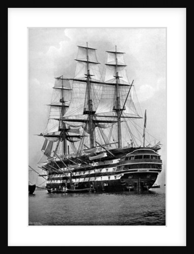 The training ship HMS St Vincent at Portsmouth, Hampshire by Symonds & Co