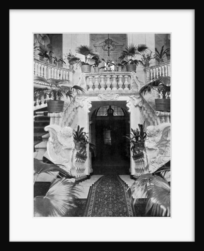 The staircase of Admiralty House, Malta by Ellis