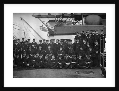 Admiral Lord Walter Kerr and his officers on the quarterdeck of his flagship, HMS Majestic by Gregory & Co