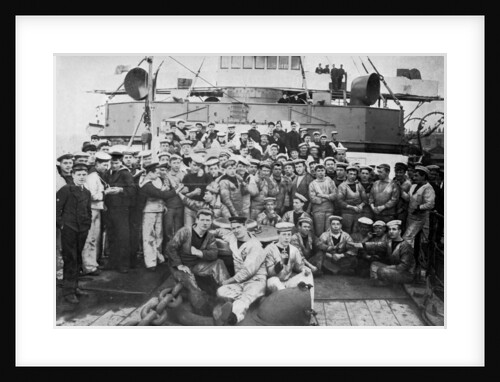 Engine room ratings on board HMS Majestic by Gregory & Co