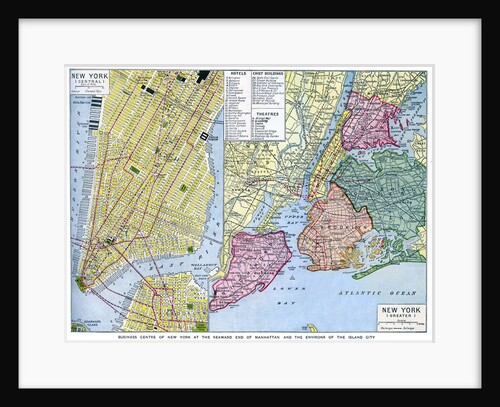 Map of New York City, USA by Anonymous