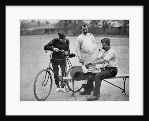 A trooper of the 2nd Life Guards polishing up for parade by Gregory & Co