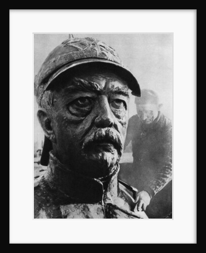 Sculpture of Otto von Bismarck, 19th century Prussian statesman by Wide World Photos