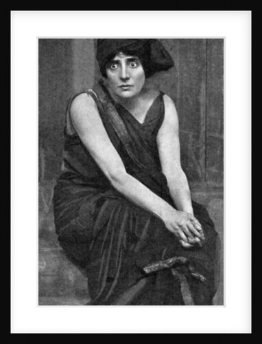 Mrs Patrick Campbell, British stage actress, in the role of 'Electra' by Anonymous