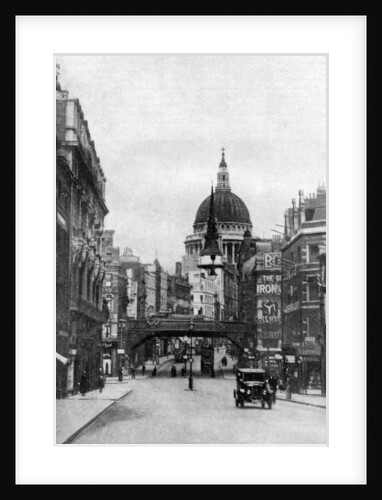 St Paul's Cathedral from Fleet Street on a Sunday, London by Anonymous