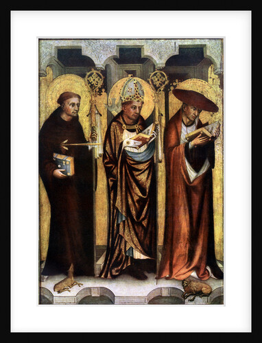 St Giles, St Gregory, and St Jerome by Master of the Trebon Altarpiece