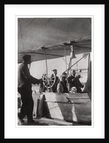 Count Zeppelin with his daughter in the gondola of Zeppelin LZ3, Germany by Anonymous