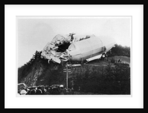 Army Zeppelin Z2 (LZ5) stranded near Weilburg during a storm, Germany by Anonymous