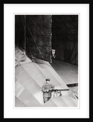 Tail gunner of a German army Zeppelin airship, World War I by Anonymous