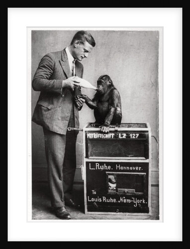 An unusual passenger, Zeppelin LZ 127 'Graf Zeppelin' by Anonymous